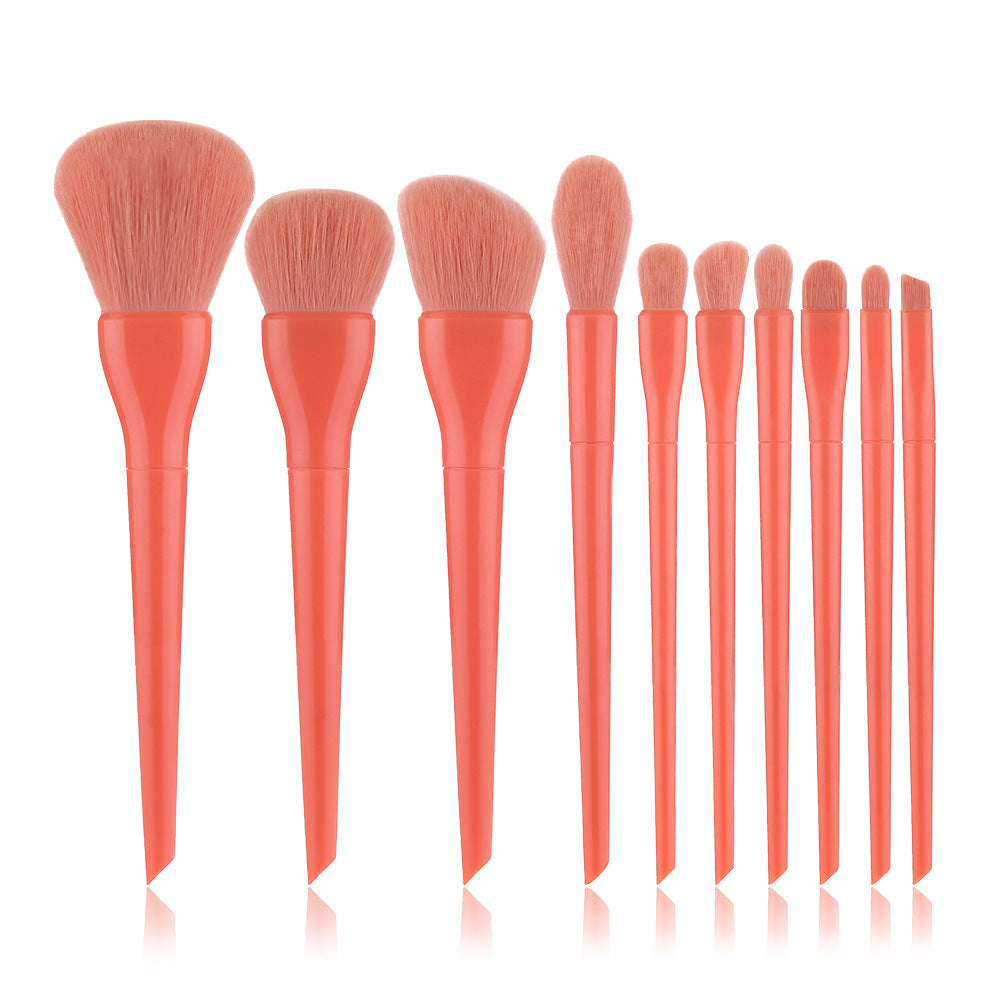 10 candy-colored makeup brushes 10 candy-colored makeup brushes